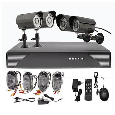 סט 4 מצלמות אבטחה באיכות HD