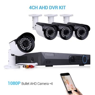 מערכת מצלמות אבטחה כולל DVR ו4 מצלמות אבטחה באיכות 2MP