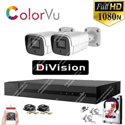 קיט 2 מצלמות כולל מכשיר הקלטה באיכות 5 מגה מצלמות צבעוניות גם בלילה